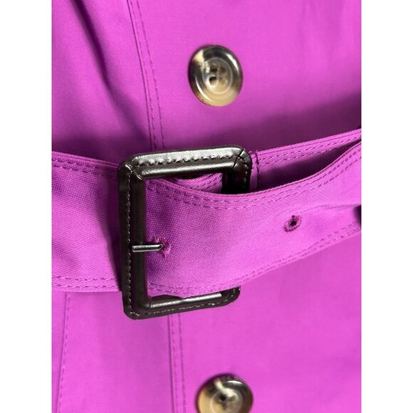 London Fog Women's Heritage Trench Coat w/ Hood & Liner in Purple - Sz S - Picture 6 of 12